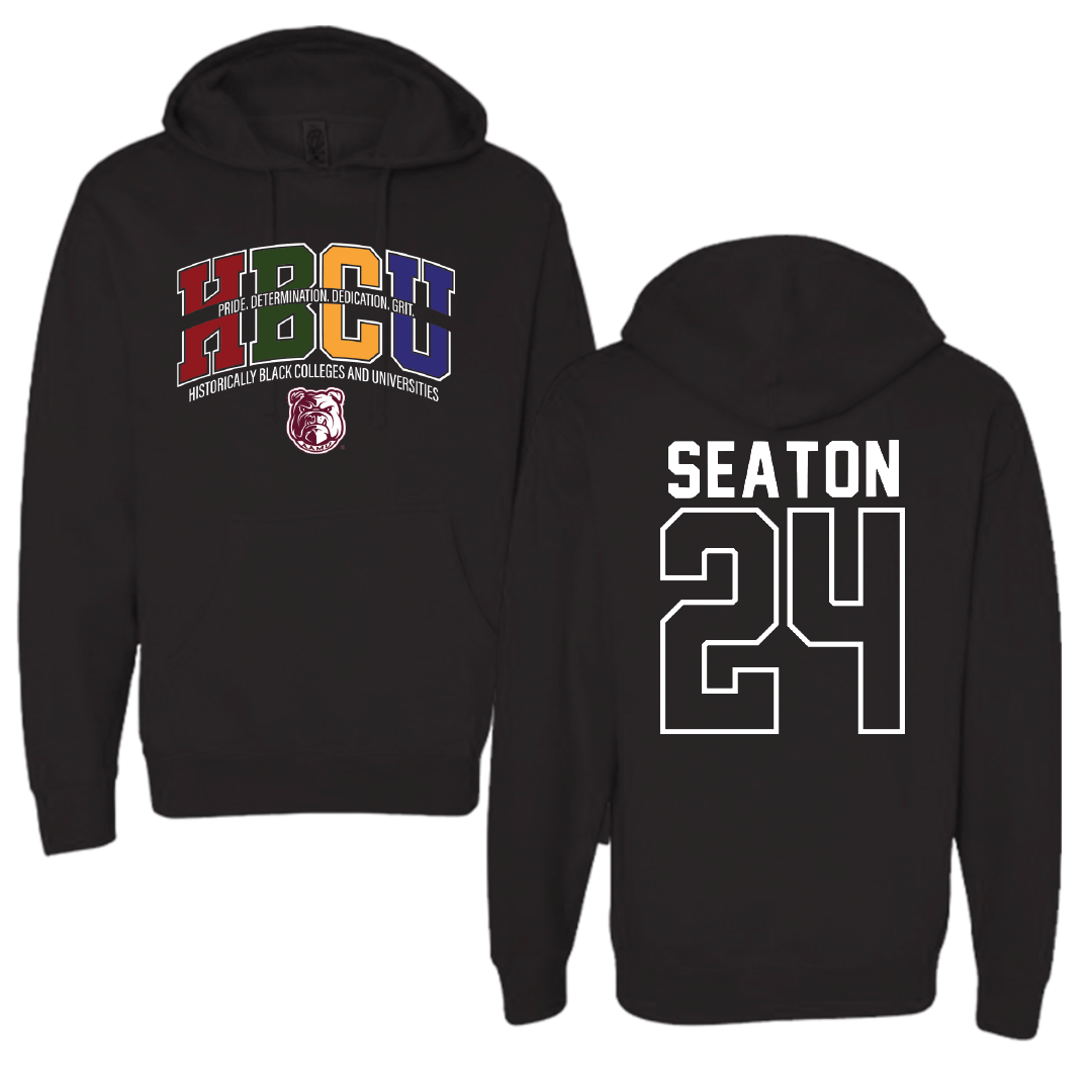 Alabama A&M University Baseball Black HBCU Hoodie - #24 Avery Seaton