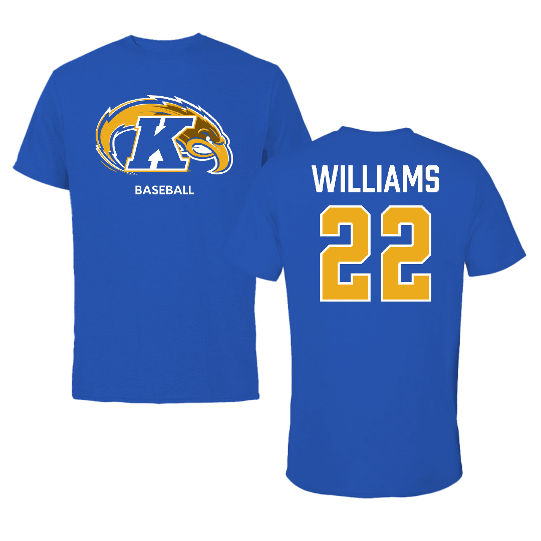 Kent State University Baseball Blue Tee - #22 Brody Williams