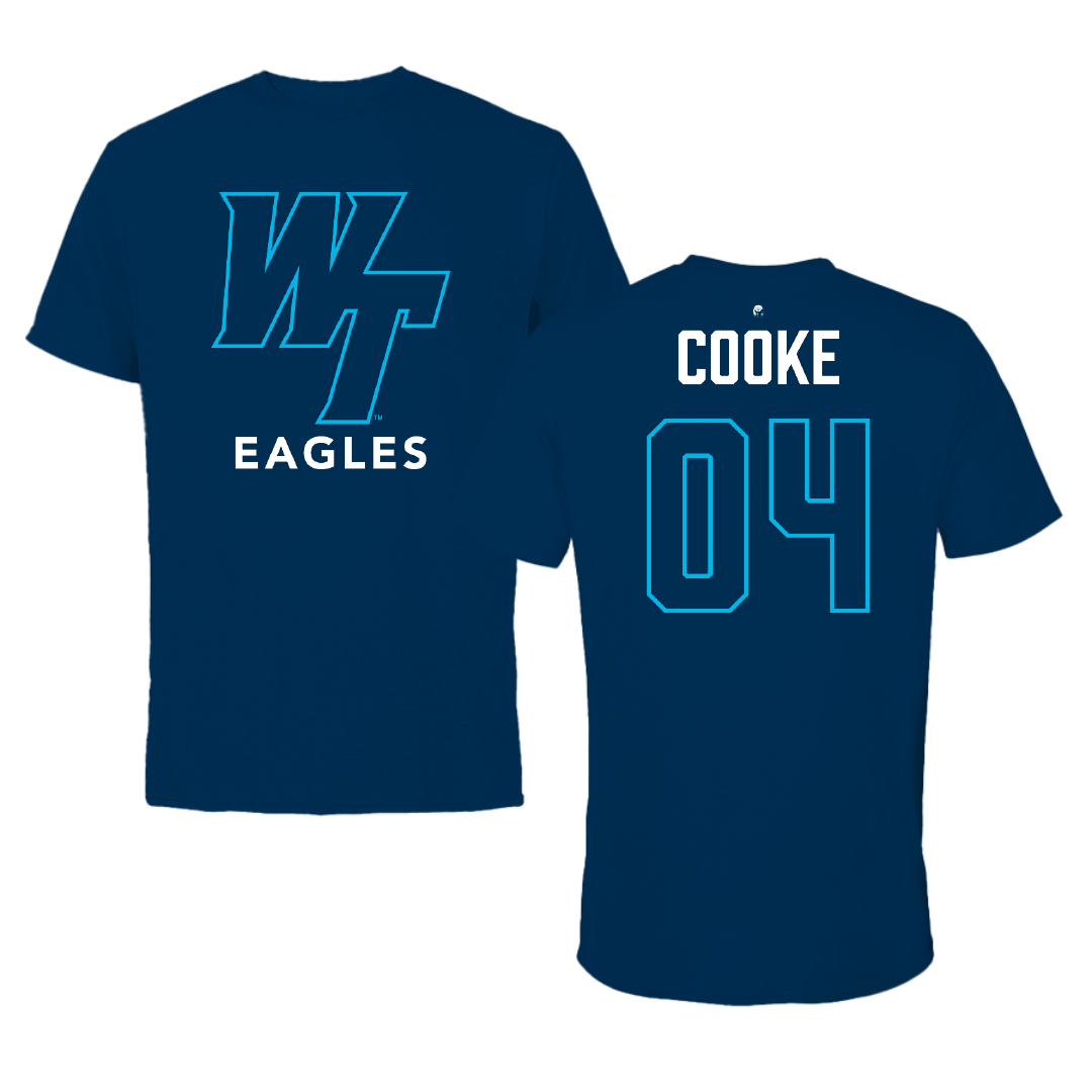 Wake Tech Community College Basketball (W) Navy Performance Tee - #04 Unique Cooke