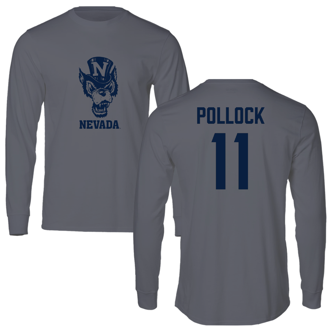 University of Nevada Baseball Dark Gray Long Sleeve - #11 Aiden Pollock