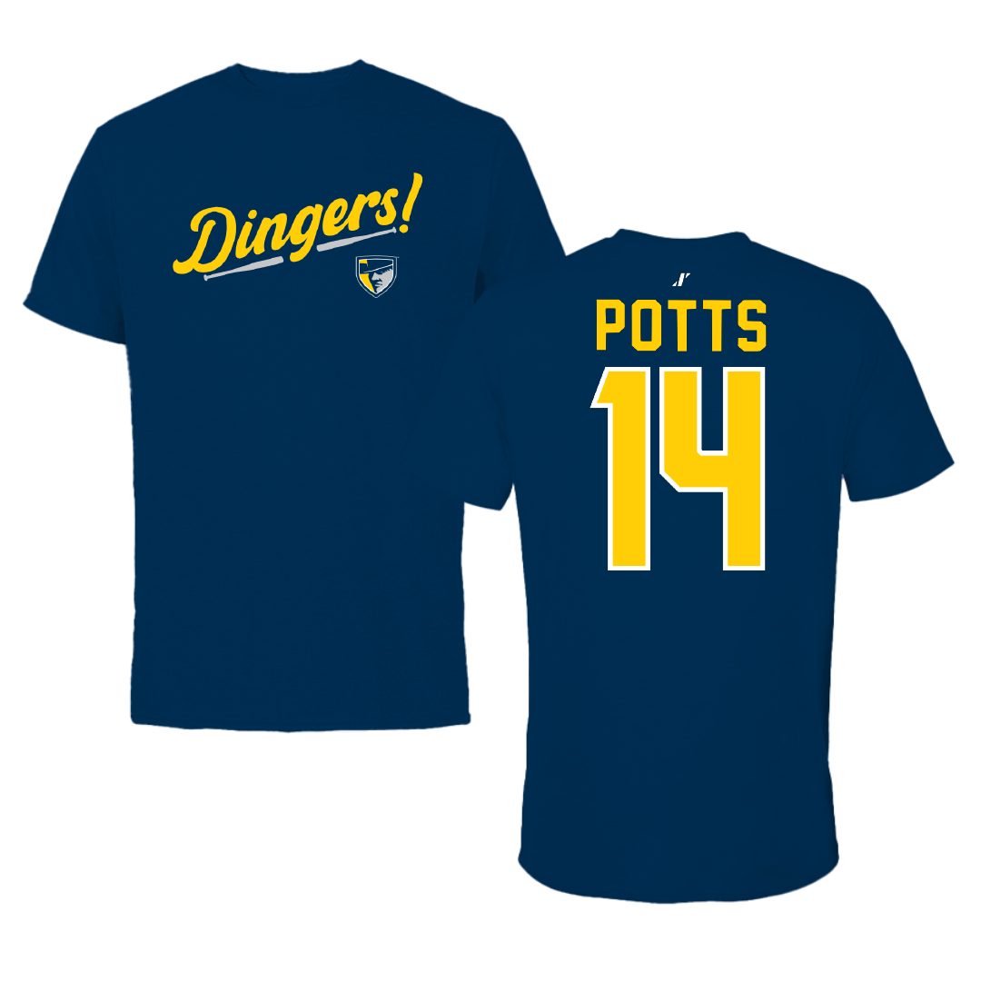 Regis University (Colorado) Softball Navy Dingers Performance Tee - #14 Caitlyn Potts