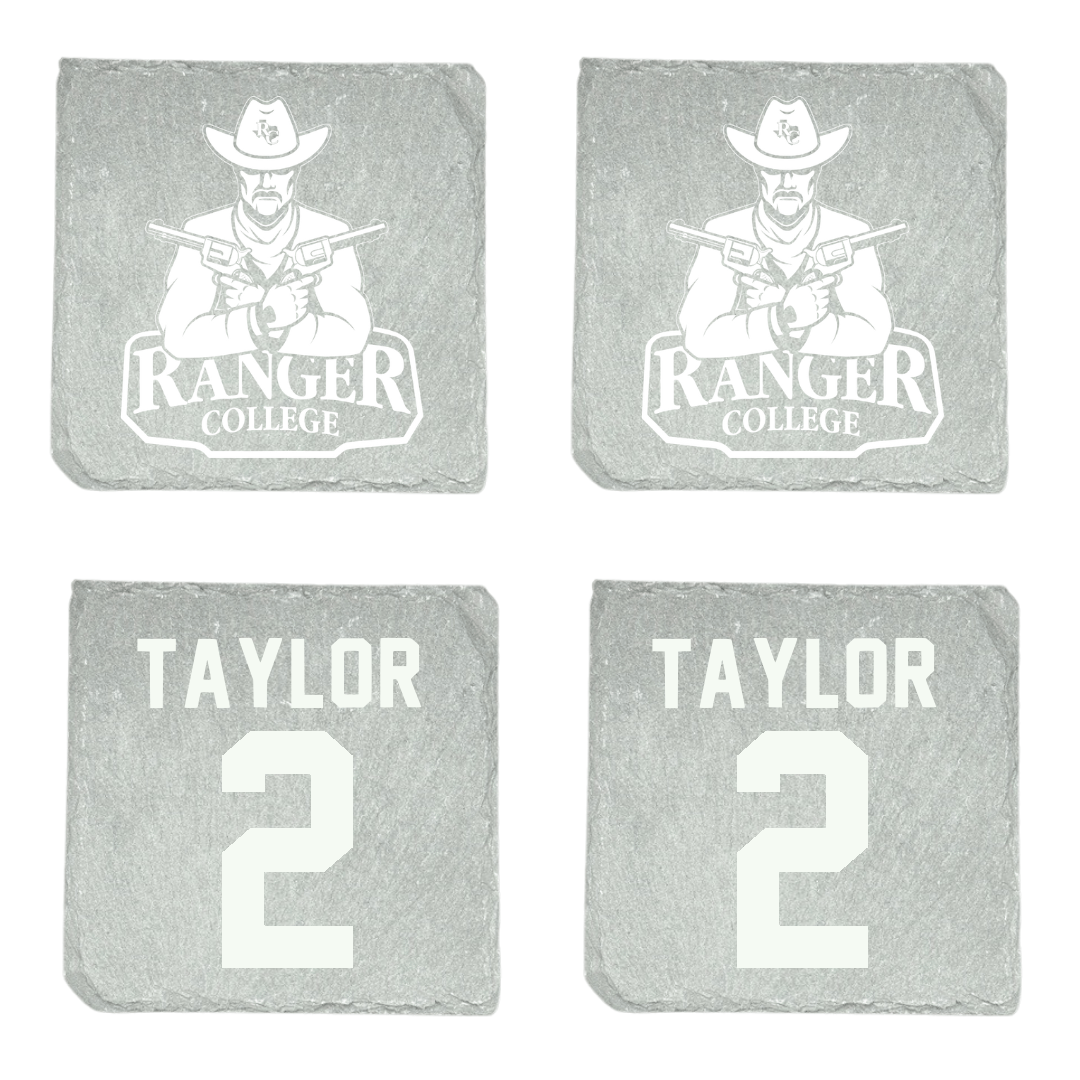Ranger College Baseball Stone Coaster (4 Pack)  - #2 Hunter Taylor