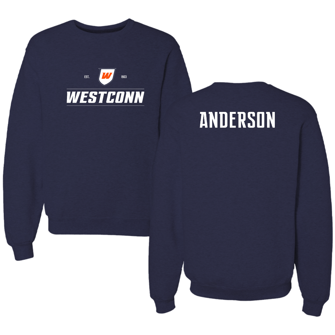 Western Connecticut State University Baseball Navy General Crewneck - Cooper Anderson