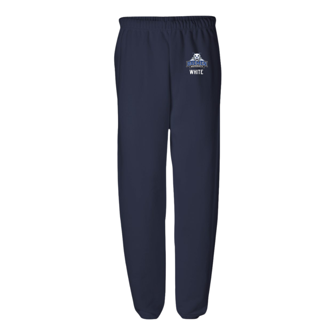 Daemen University Volleyball (M) Navy Sweatpants - #20 Aidan White