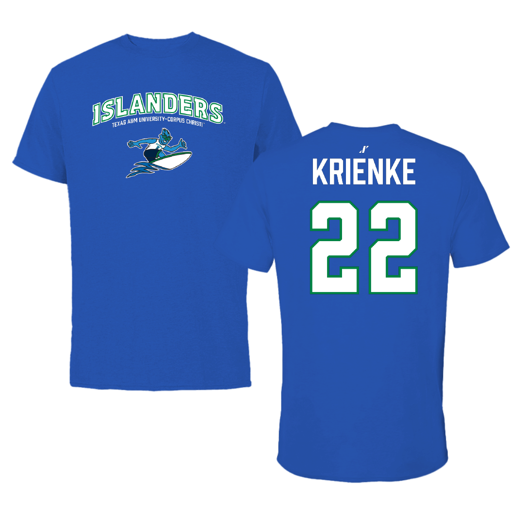 Texas A&M University-Corpus Christi Volleyball Blue General Performance Tee - #22 Katelyn Krienke