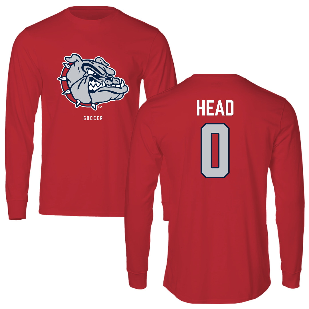 Gonzaga University Soccer (W) Red Mascot Long Sleeve - #0 Sydney Head