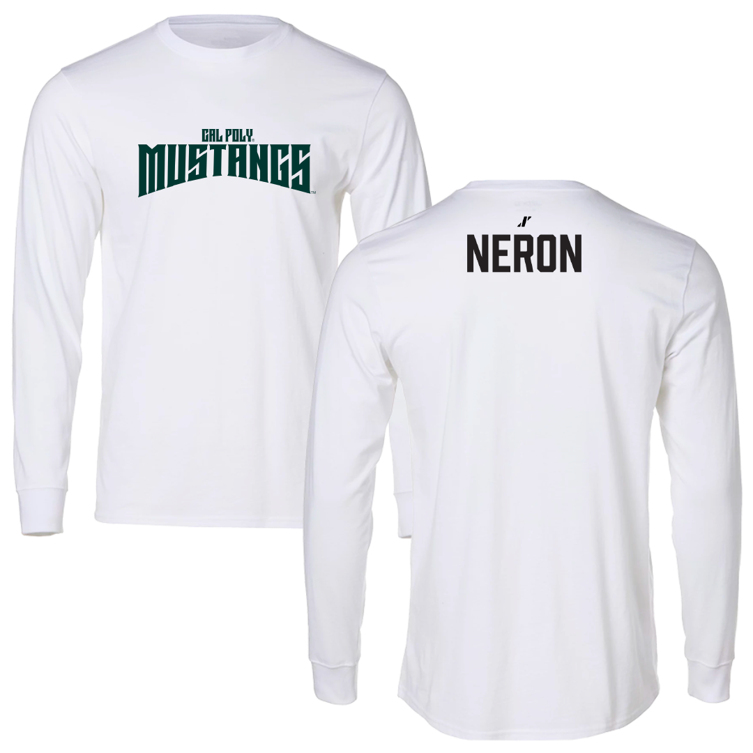 Cal Poly TF and XC White Classic Performance Long Sleeve - Colby Neron