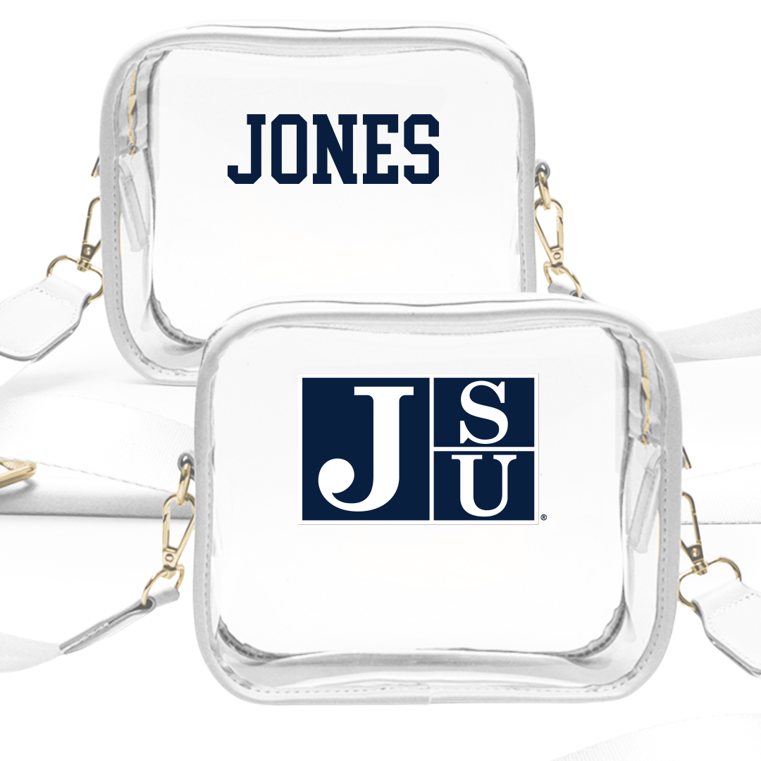 Jackson State University TF and XC White Clear Stadium Bag - Shaniece Jones