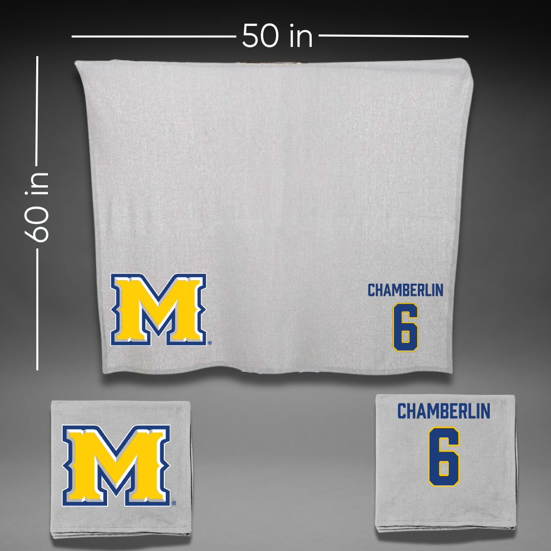 McNeese State University Basketball (W) Gray Blanket - #6 Kaililaulani Chamberlin