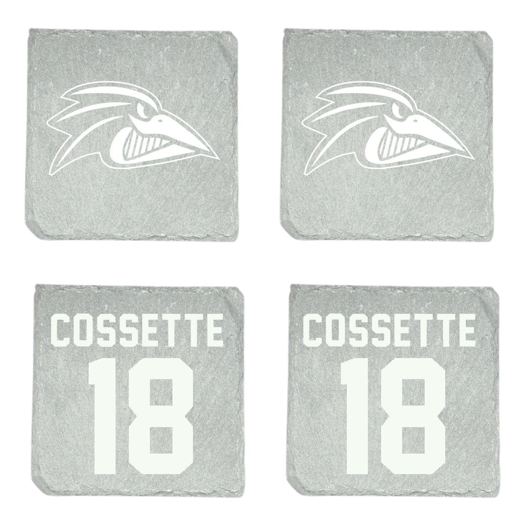 Franklin Pierce University Football Stone Coaster (4 Pack)  - #18 Owen Cossette