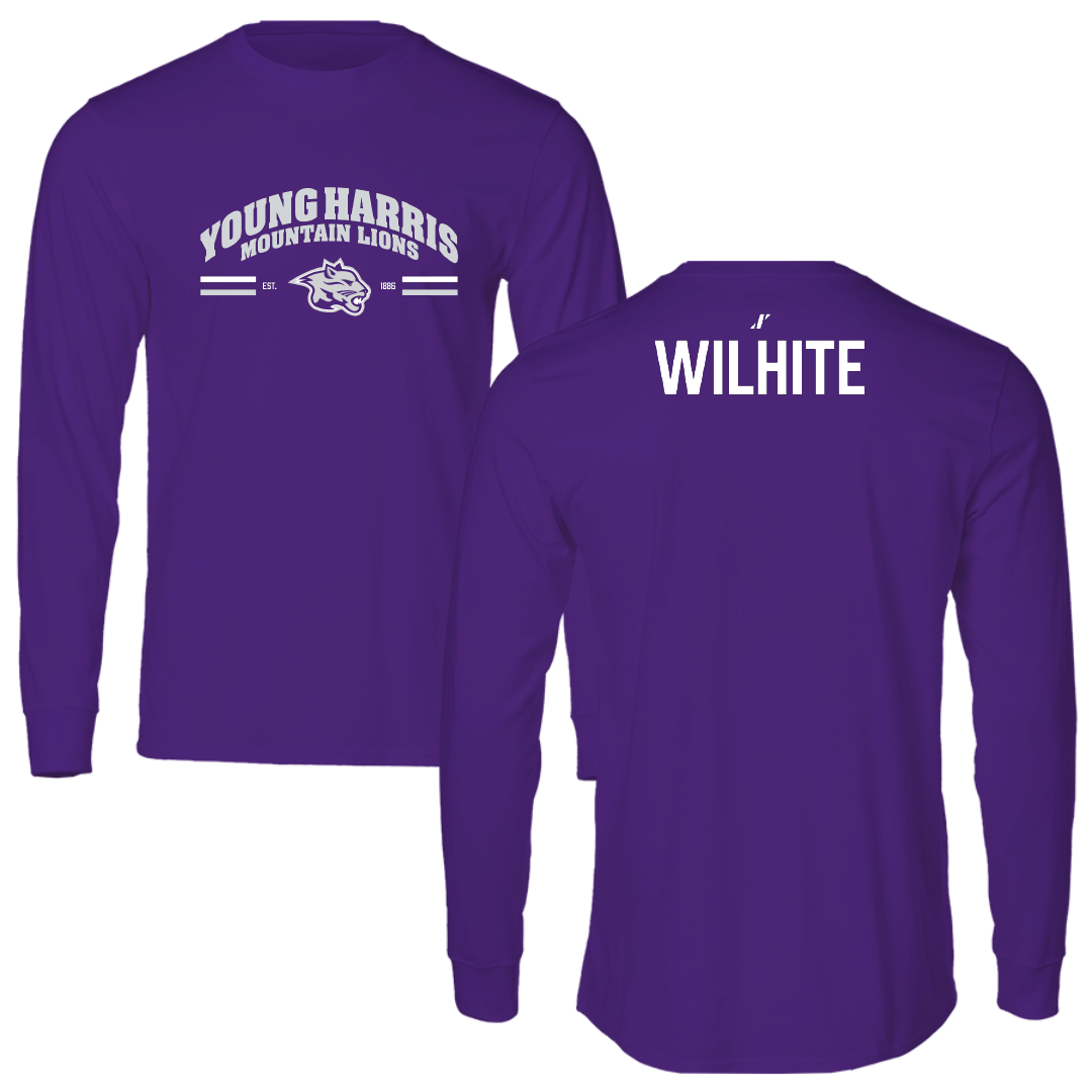 Young Harris College Basketball (M) Purple General Long Sleeve - Trace Wilhite