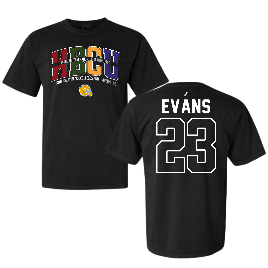 Albany State University Basketball Black HBCU Comfort Colors Tee - #23 Cameron Evans