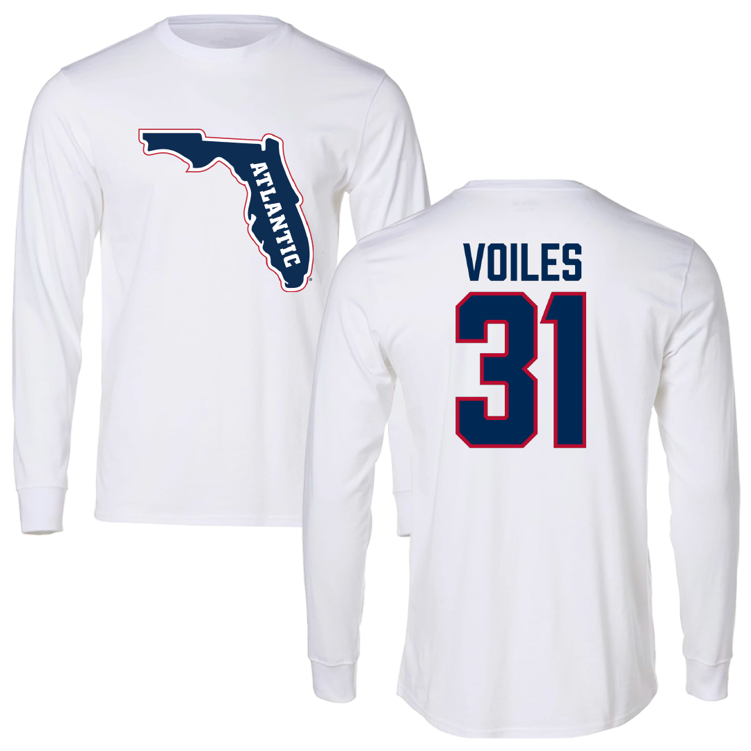 Florida Atlantic University Soccer White Long Sleeve - #31 Ednilson Voiles
