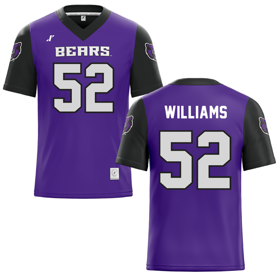 University of Central Arkansas Purple Football Jersey - #52 Kiyon Williams
