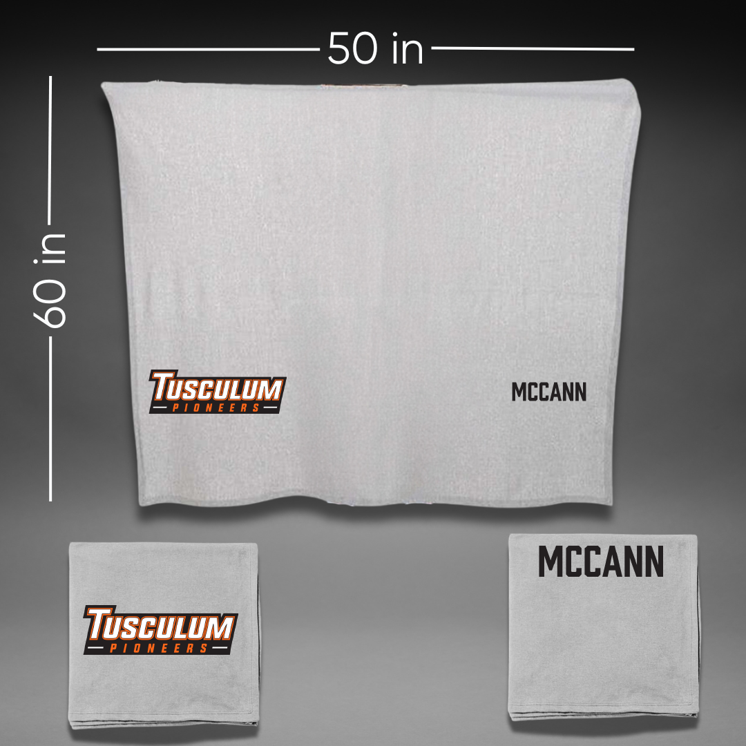 Tusculum University Tennis (M) Gray Blanket - Reese McCann