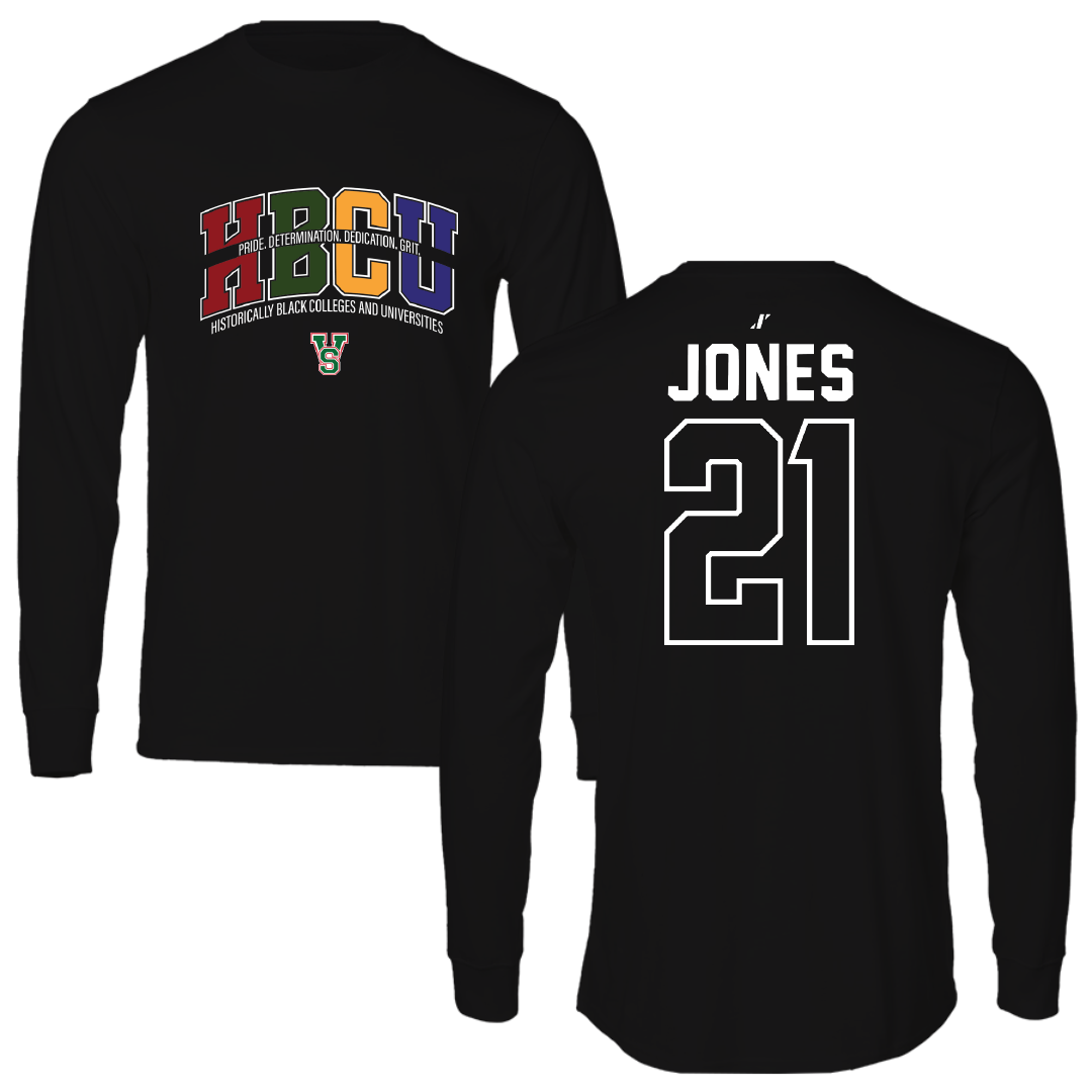 Mississippi Valley State University Baseball Black HBCU Performance Long Sleeve - #21 Jace Jones