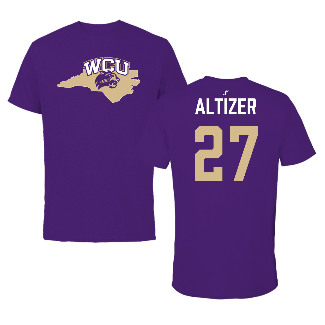 Western Carolina University Soccer Purple State Performance Tee - #27 Adrienne Altizer