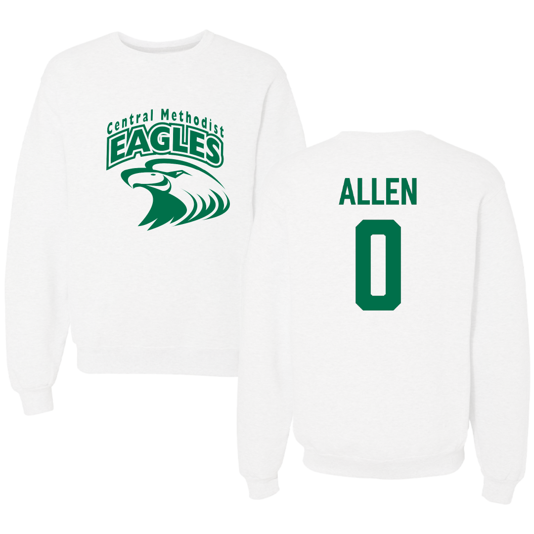 Central Methodist University Basketball (M) White Crewneck - #0 Soljier Allen