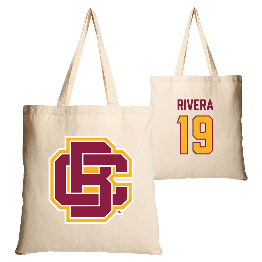 Bethune-Cookman University Baseball Tan Canvas Tote Bag - #19 Sergio Rivera