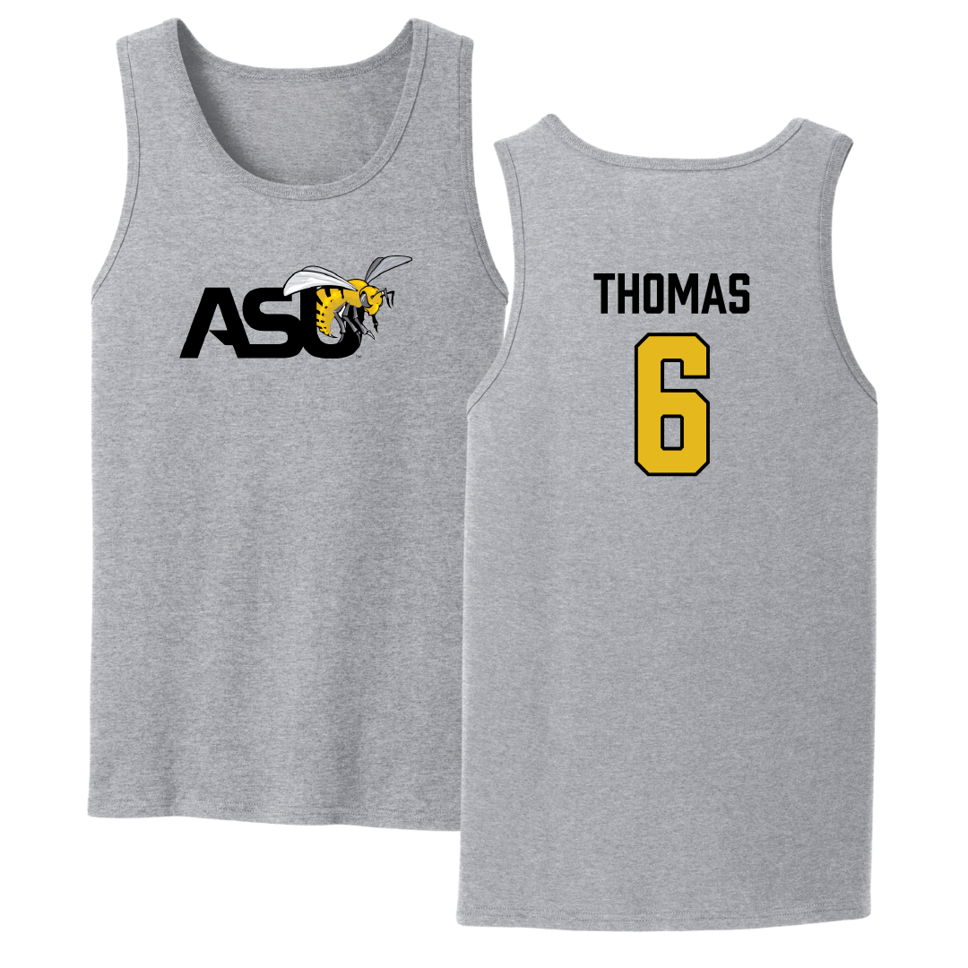 Alabama State University Flag Football Sport Gray Tank Top - #6 Alyssa Thomas