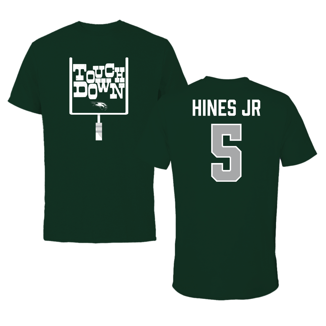 Wagner College Football Forest Green Touchdown Performance Tee - #5 Andre Hines Jr