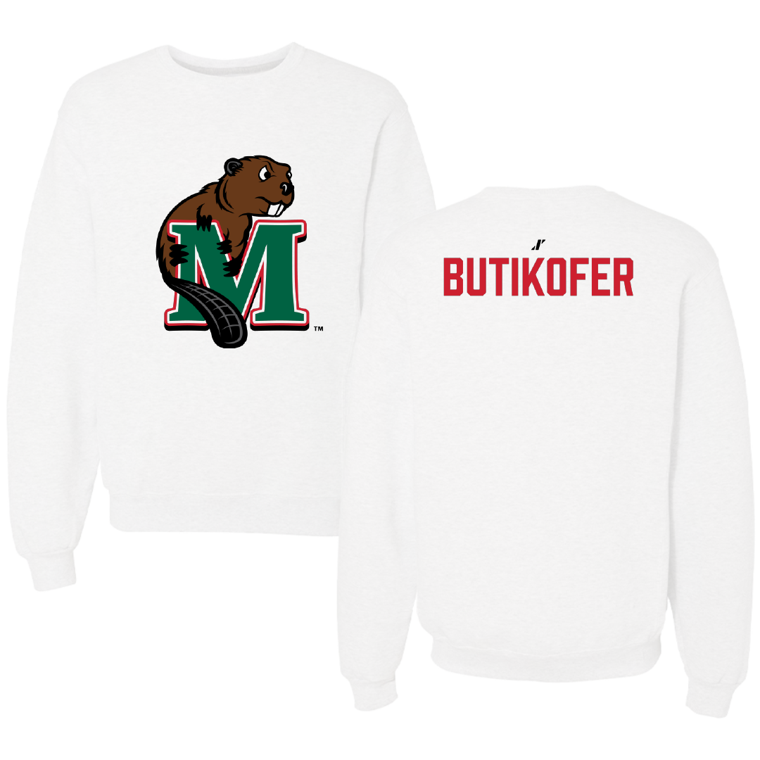 Minot State University TF and XC White Crewneck - Samuel Butikofer