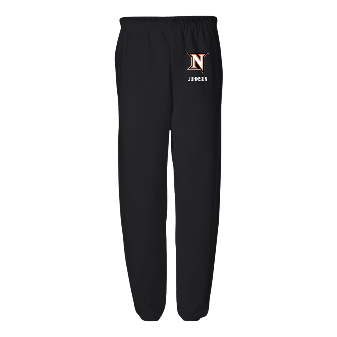 Northampton Community College Volleyball (M) Black Sweatpants - #14 Lucas Johnson