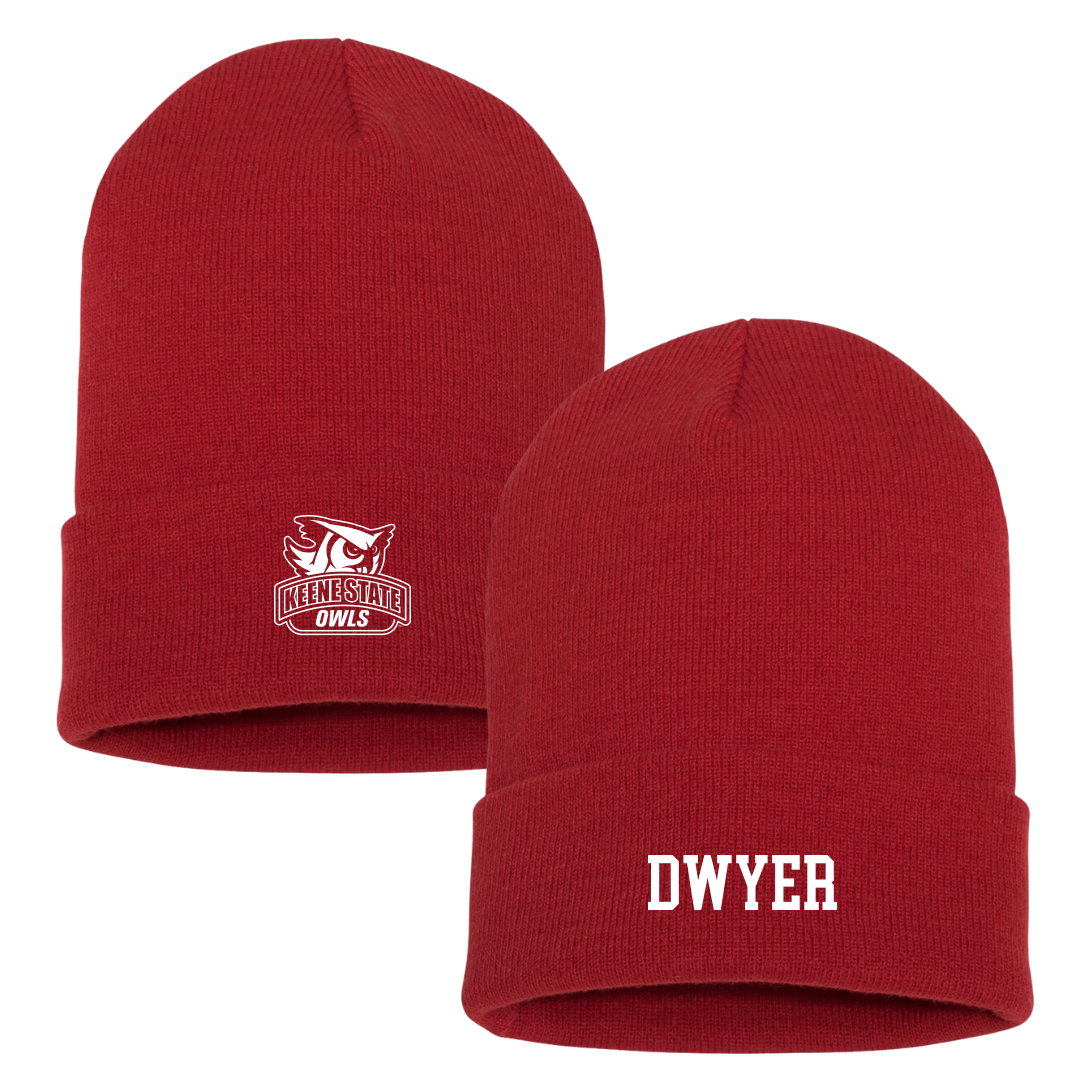 Keene State College Lacrosse (M) Red Beanie - #12 Braydan Dwyer