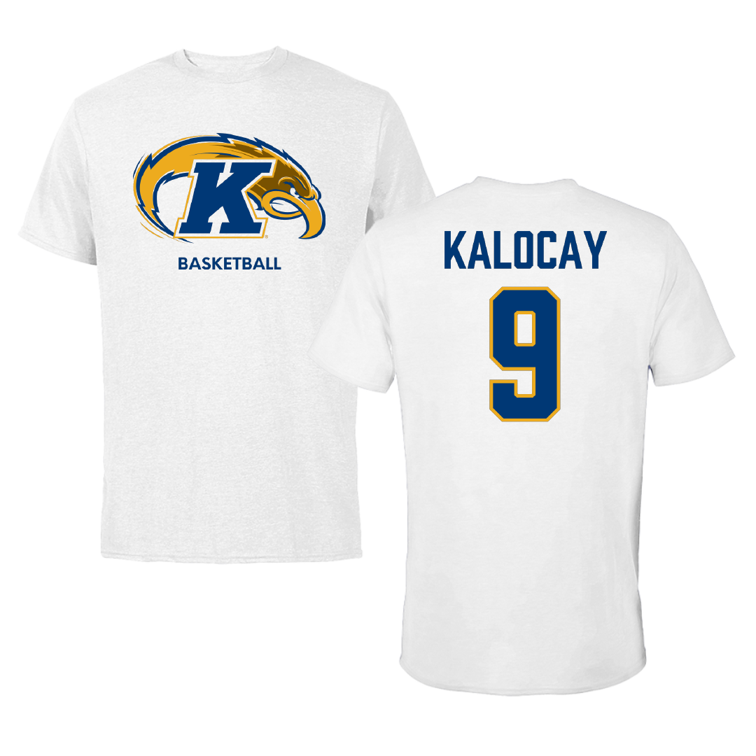 Kent State University Basketball (W) White Performance Tee - #9 Rylee Kalocay