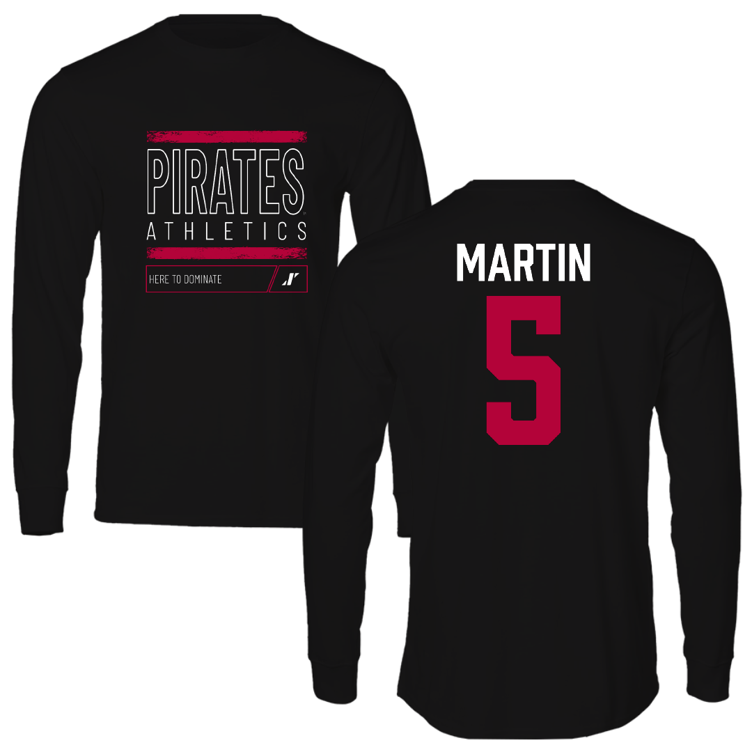 Whitworth University Lacrosse Black Dominate Performance Long Sleeve - #5 Kylie Martin