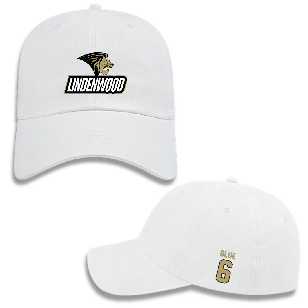 Lindenwood University Lacrosse (W) White Hat - #6 Claire Blue