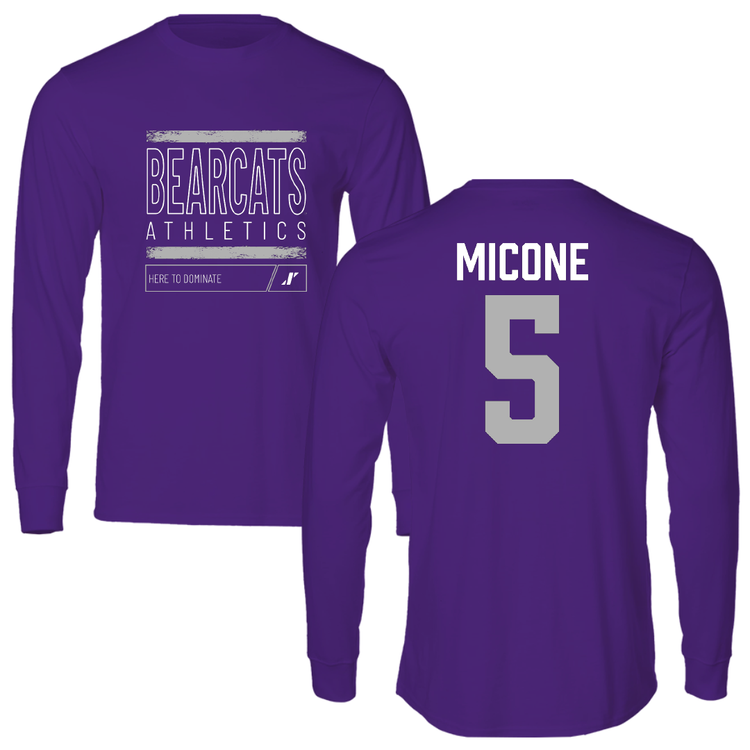 Southwest Baptist University Softball Purple Dominate Performance Long Sleeve - #5 Angelina Micone