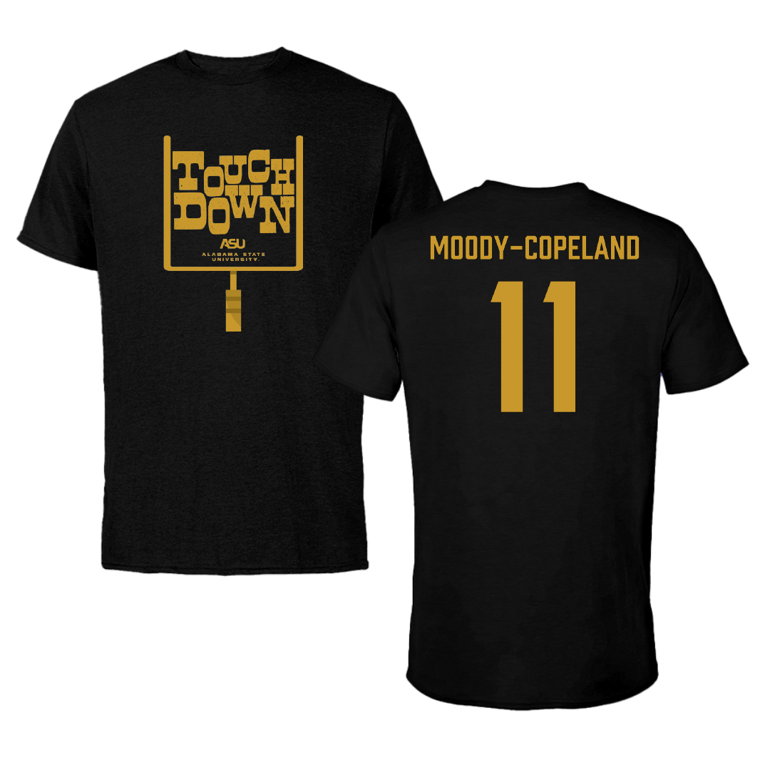 Alabama State University Football Black Touchdown Tee - #11 Aydden Moody-copeland