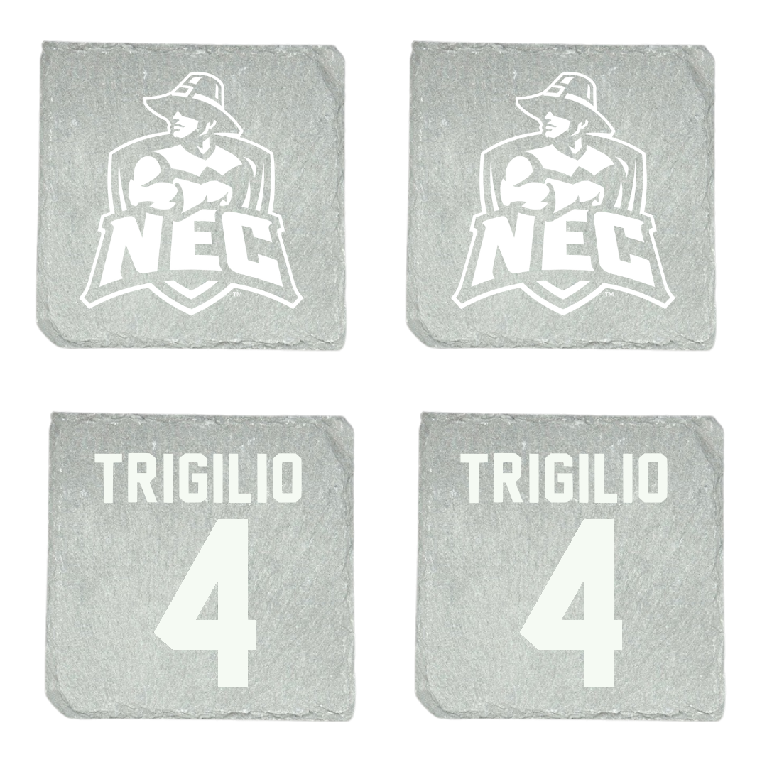 New England College Baseball Stone Coaster (4 Pack)  - #4 Bobby Trigilio