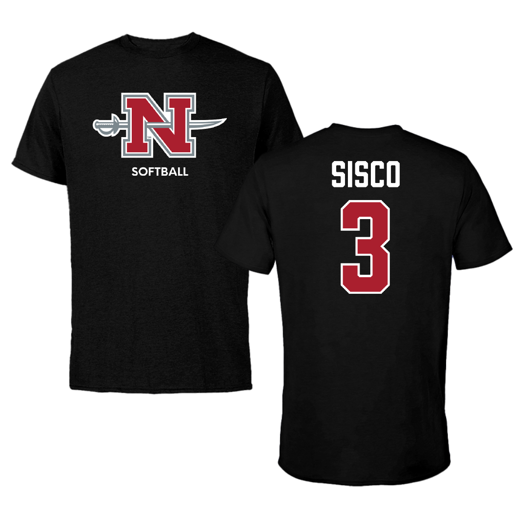 Nicholls State University Softball Black Mascot Performance Tee - #3 Claire Sisco
