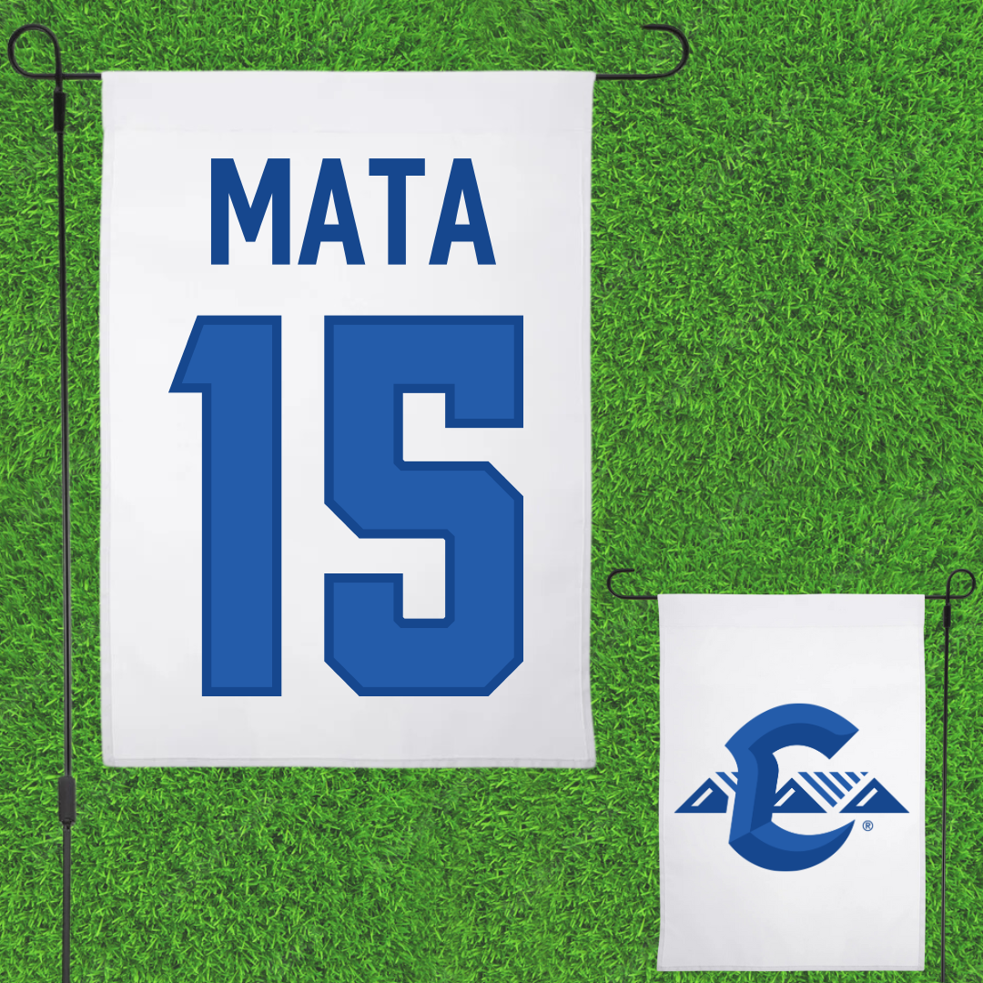 Chaminade University Baseball White Garden Flag - #15 Chris Mata