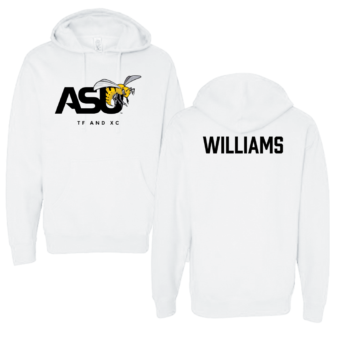 Alabama State University TF and XC White ASU Hoodie - Aliyah Williams