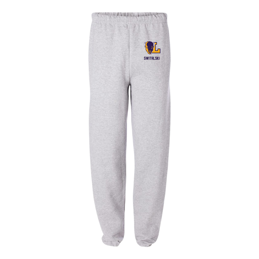 Lipscomb University Baseball Light Gray Sweatpants - #28 Adam Switalski