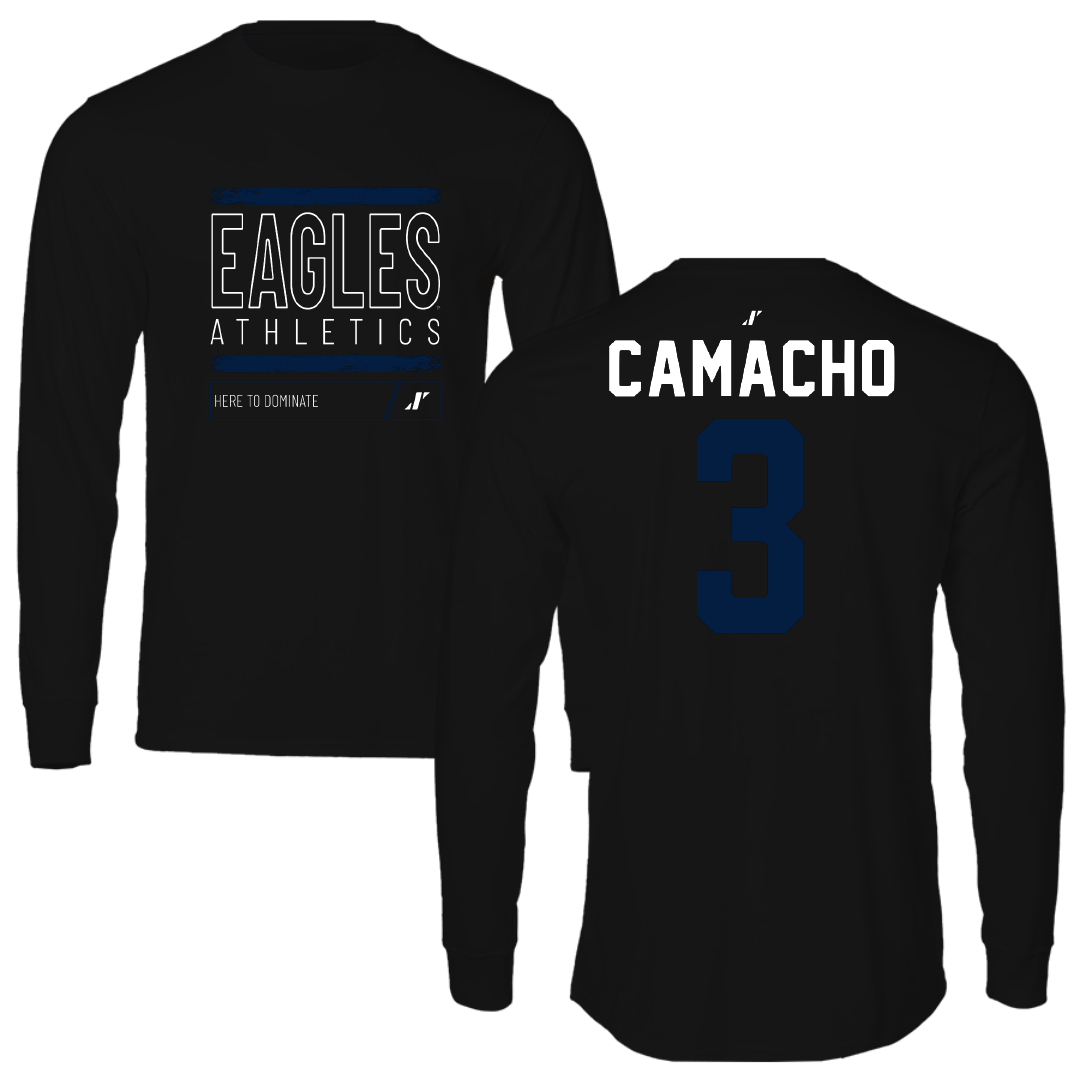 Georgia Southern University Volleyball Black Dominate Performance Long Sleeve - #3 Mayte Camacho