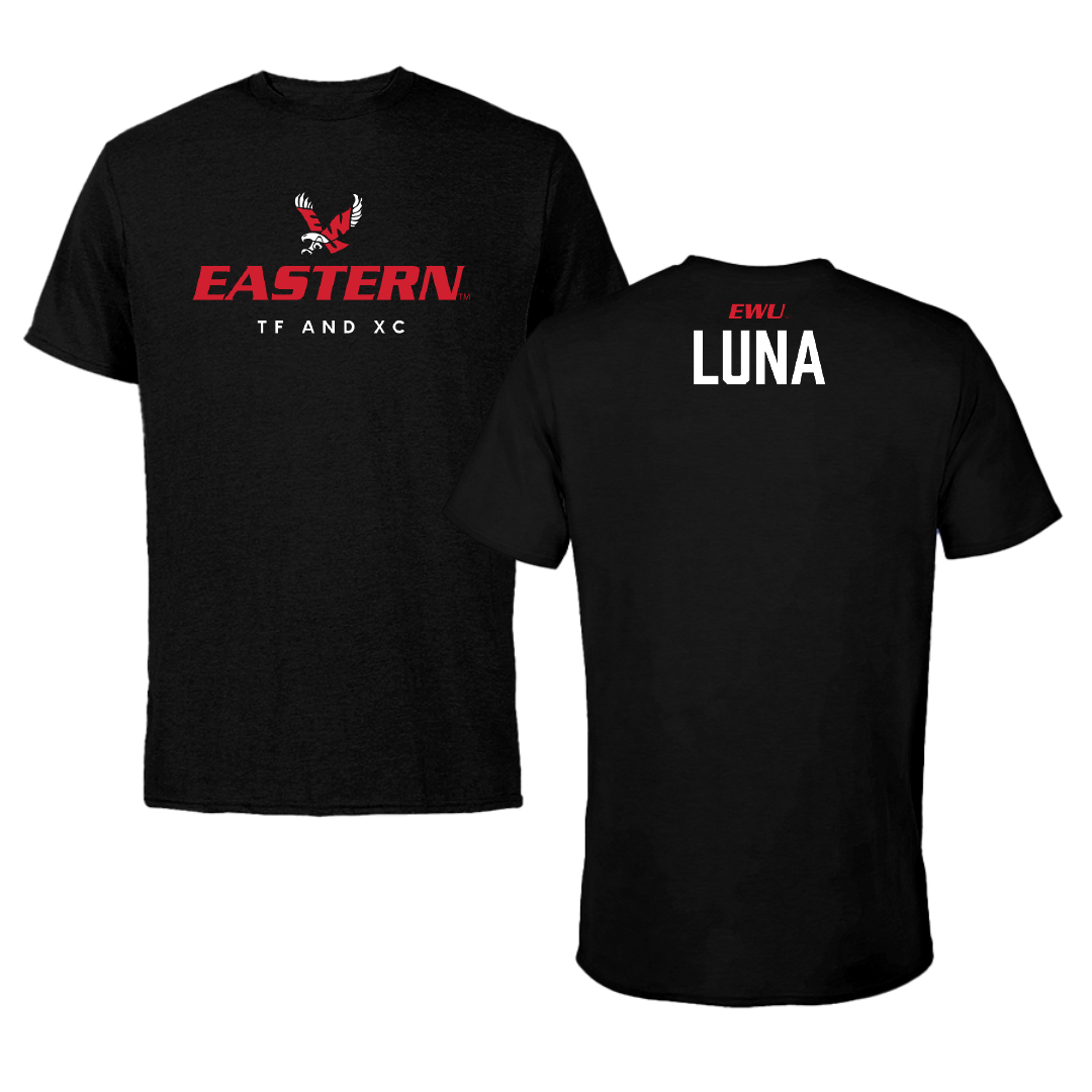 Eastern Washington University TF and XC Black Eastern Performance Tee - Santana Luna