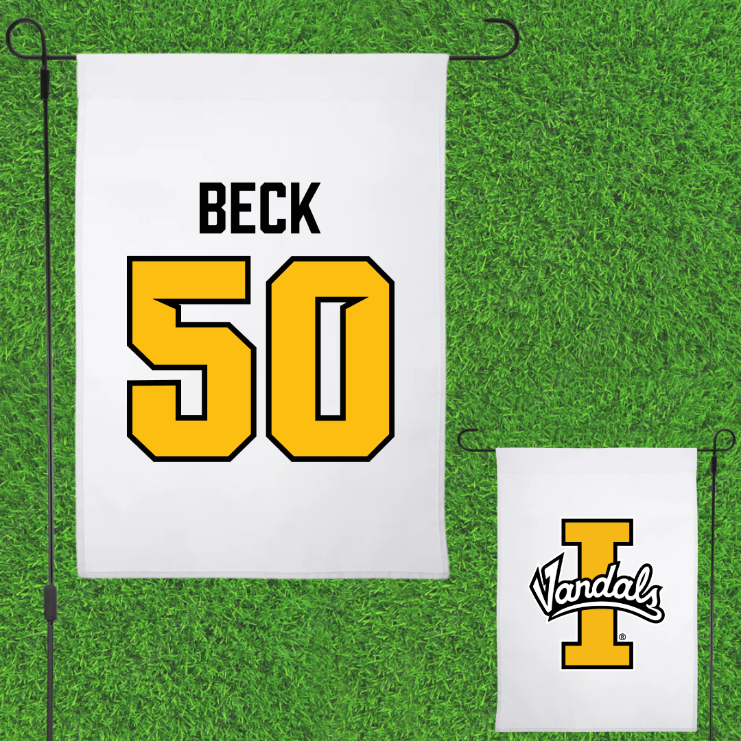 University of Idaho Football White Garden Flag - #50 Jackson Beck