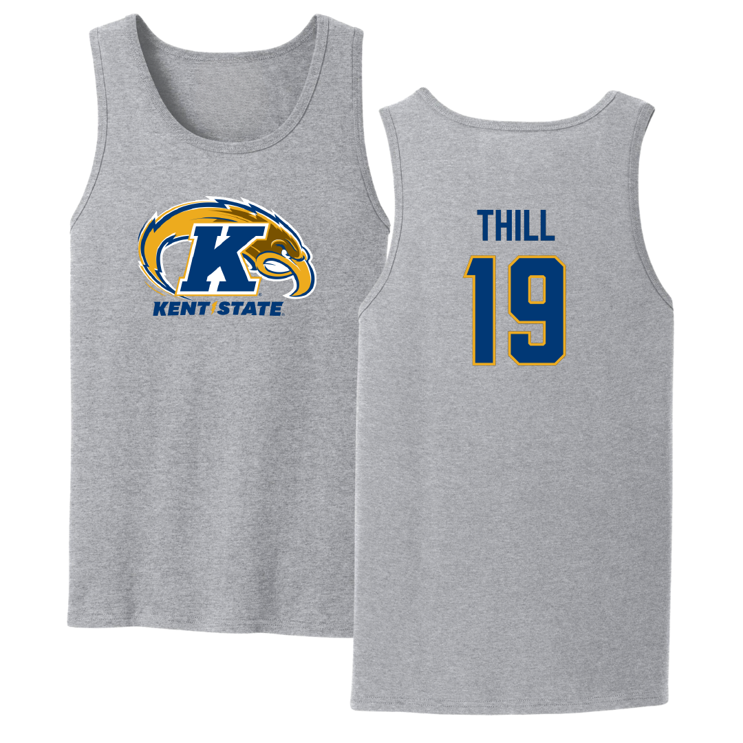 Kent State University Soccer Sport Gray Tank Top - #19 Kate Thill