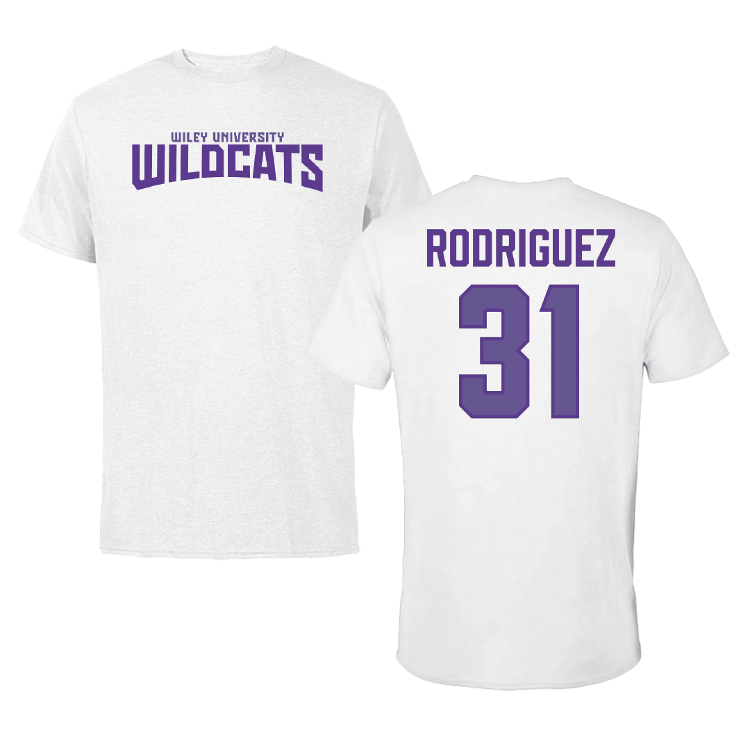 Wiley University Softball White Classic Performance Tee - #31 Jazmine Rodriguez