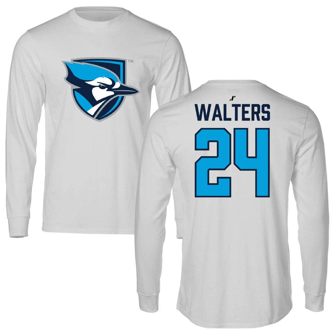 Elmhurst University Soccer Light Gray Long Sleeve - #24 AJ Walters