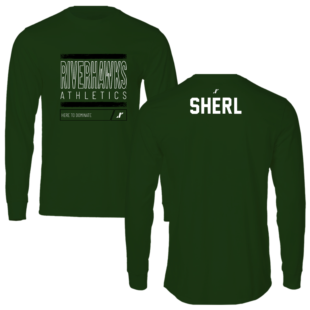Northeastern State University Baseball Forest Green Dominate Long Sleeve - Gannon Sherl