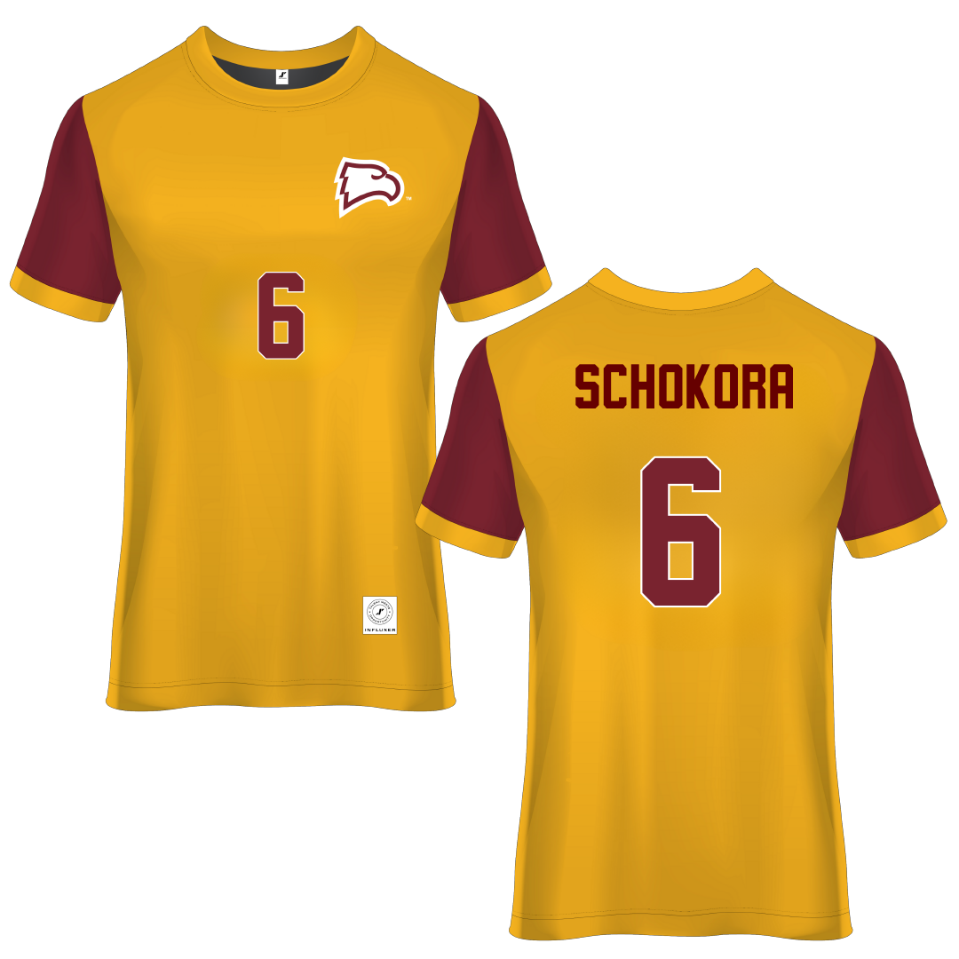 Winthrop University Gold Soccer Jersey - #6 Evyn Schokora