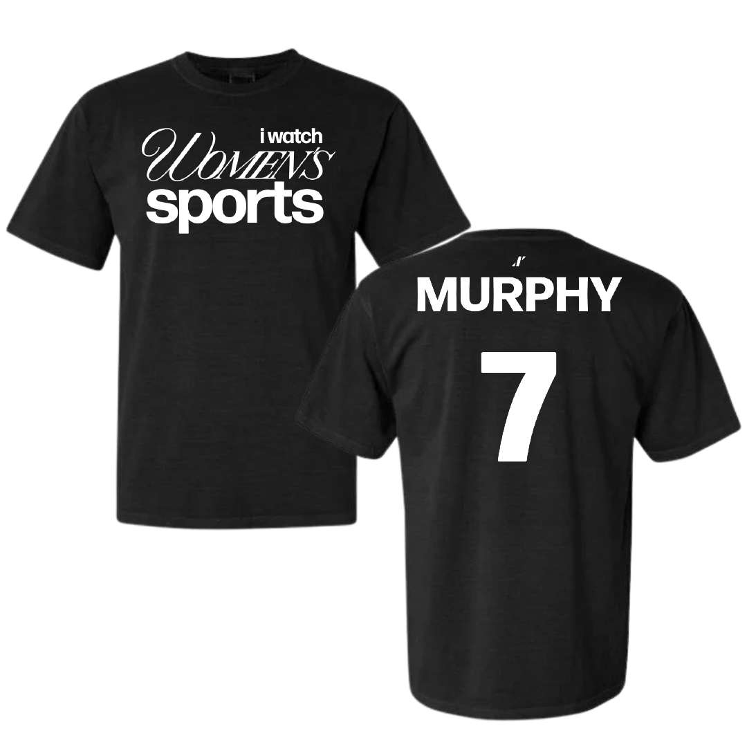 Ice Hockey (W) Black WHM Comfort Colors Tee - #7 Caleigh Murphy