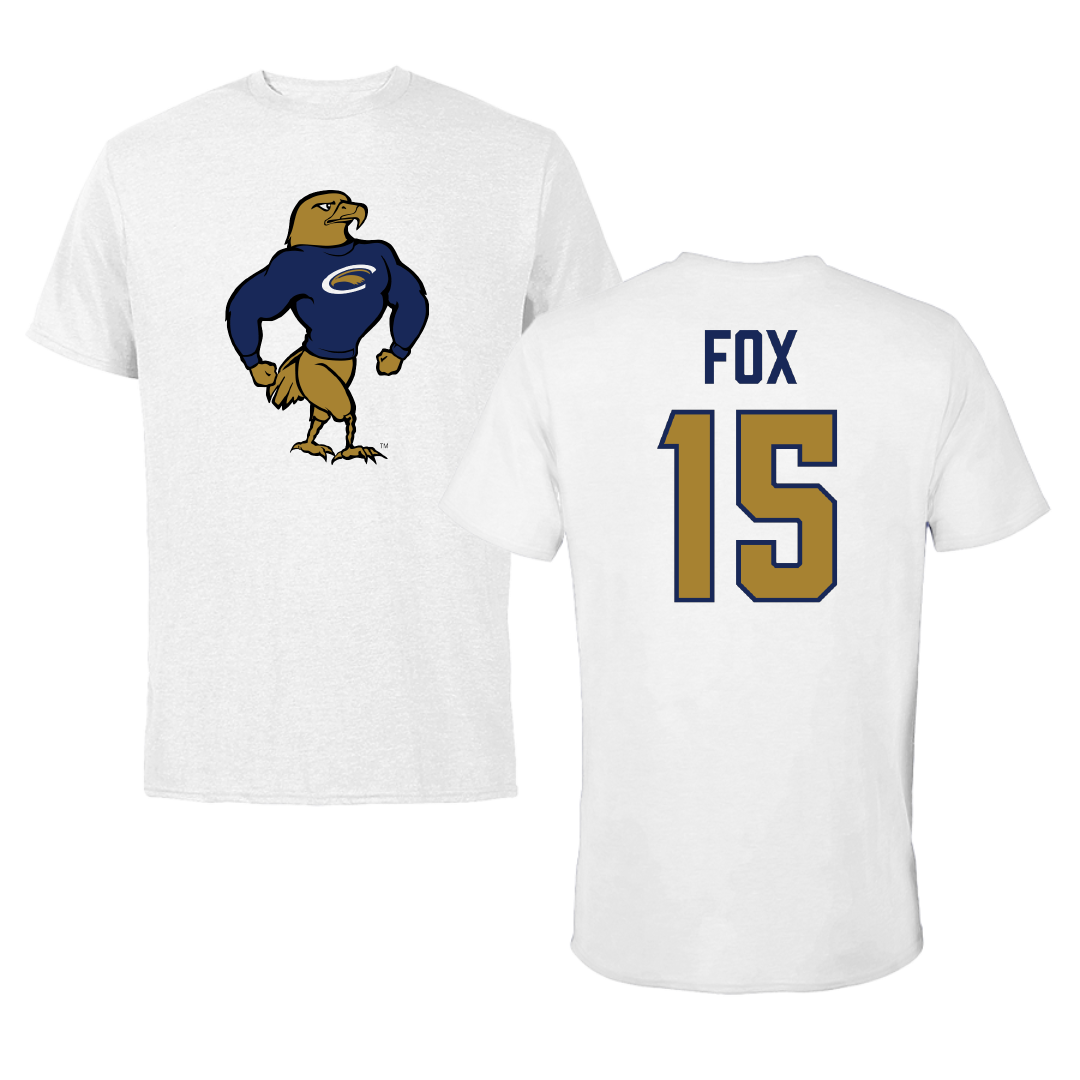 PennWest Clarion Baseball White Tee - #15 Aiden Fox