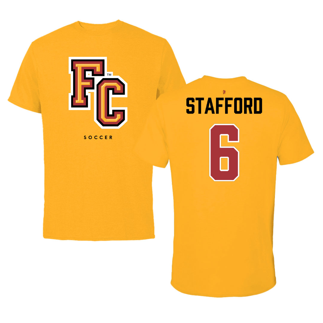 Flagler College Soccer Gold Tee - #6 Haley Stafford