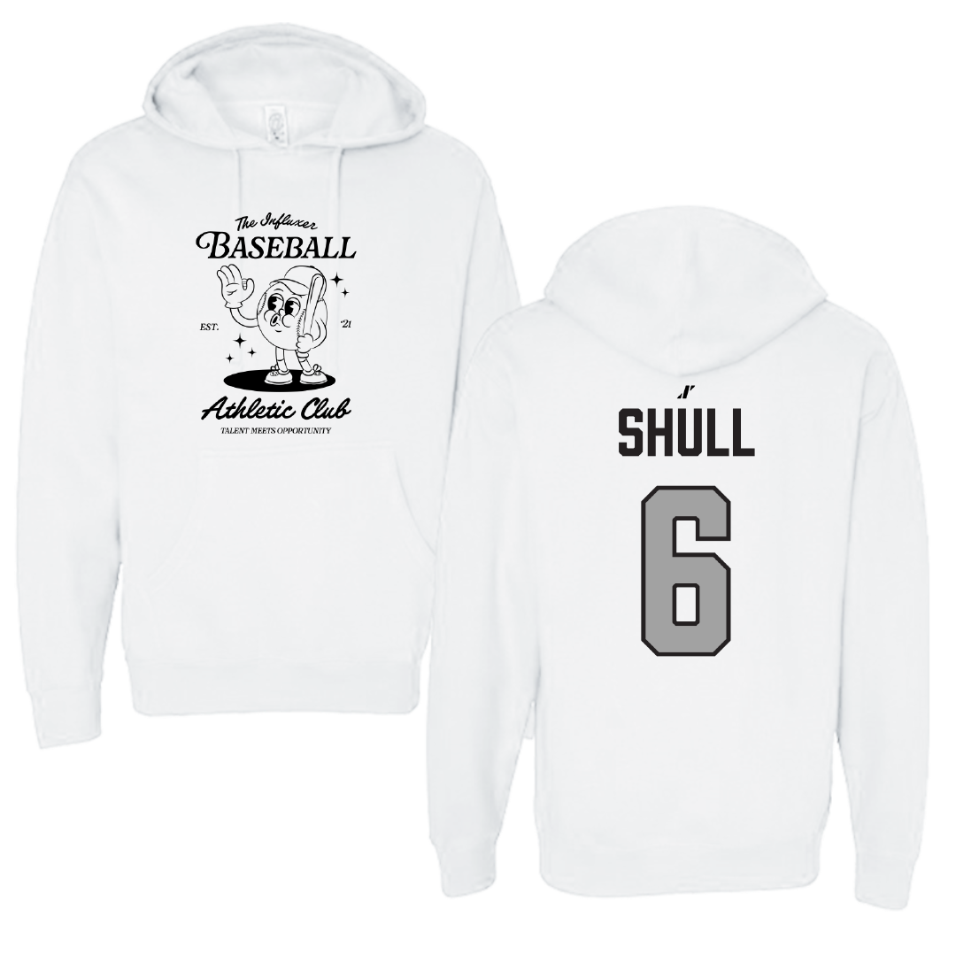 Baseball White Influxer Athletic Club Hoodie - #6 Tyler Shull